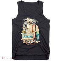 Aloha Lahaina Retro Floral Hibiscus Hawaii Palm Tree Tank Top thumb 0