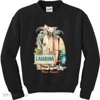 Aloha Lahaina Retro Floral Hibiscus Hawaii Palm Tree Kids Sweatshirt thumb 0