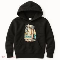 Aloha Lahaina Retro Floral Hibiscus Hawaii Palm Tree Kids Hoodie thumb 0