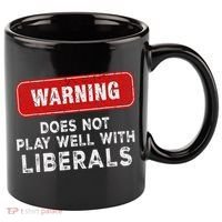 Anti Liberal Republican Does Not Play Well With Liberals 11oz C Handle Ceramic Mug thumb 0