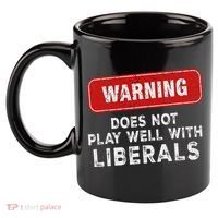 Anti Liberal Republican Does Not Play Well With Liberals 11oz C Handle Ceramic Mug thumb 2