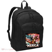 Abraham Lincoln Riding T Rex Merica Firing A Rifle Port Authority Basic Backpack thumb 0