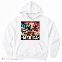 Abraham Lincoln Riding T Rex Merica Firing A Rifle Hoodie thumb 0