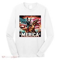 Abraham Lincoln Riding T Rex Merica Firing A Rifle Long Sleeve Shirt thumb 0