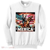 Abraham Lincoln Riding T Rex Merica Firing A Rifle Sweatshirt thumb 0