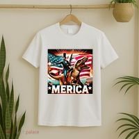Abraham Lincoln Riding T Rex Merica Firing A Rifle T-Shirt thumb 2