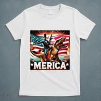 Abraham Lincoln Riding T Rex Merica Firing A Rifle T-Shirt thumb 5