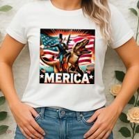 Abraham Lincoln Riding T Rex Merica Firing A Rifle Women's T-Shirt thumb 2