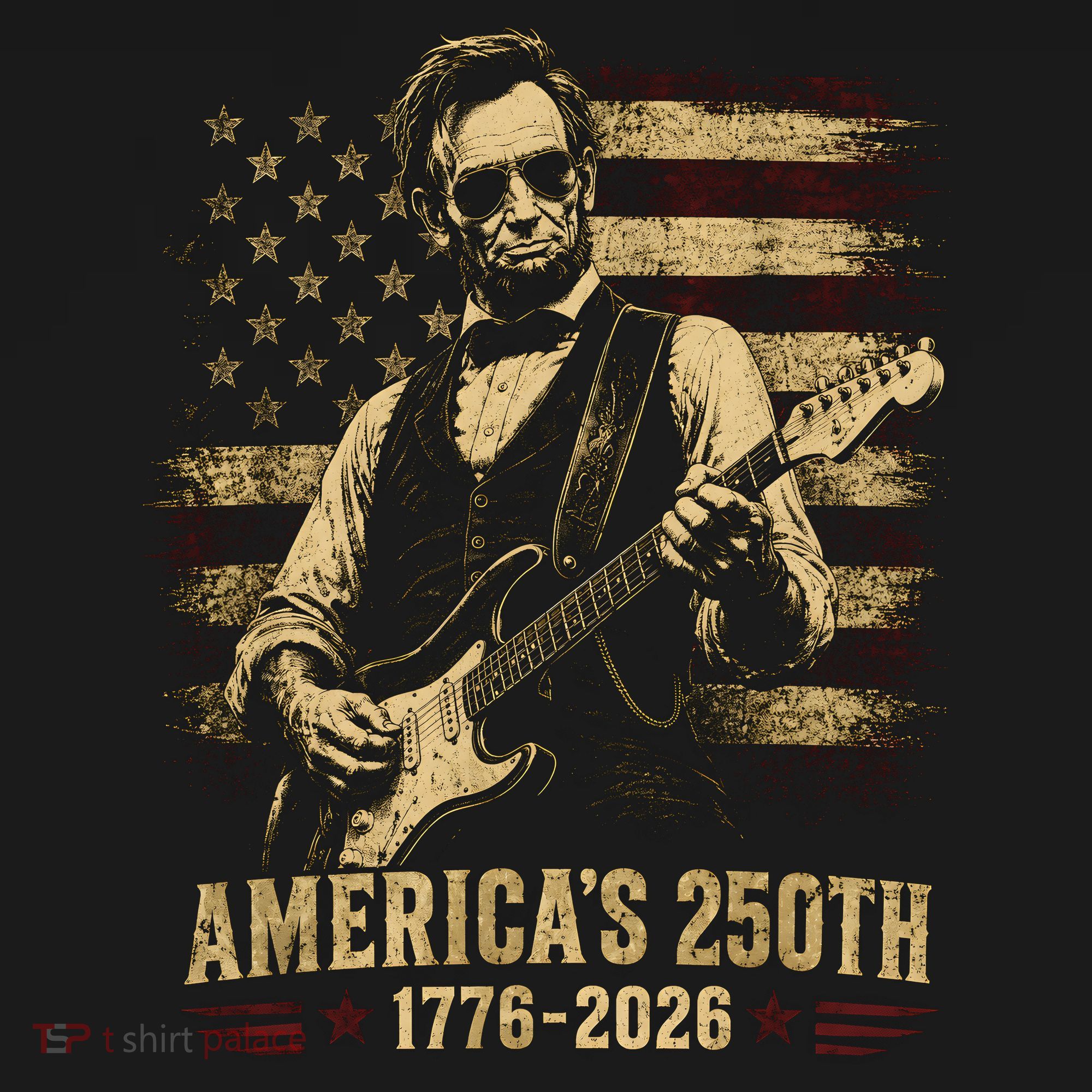 Abraham Lincoln Rocking Out for America's 250th Celebration Women's Hoodie