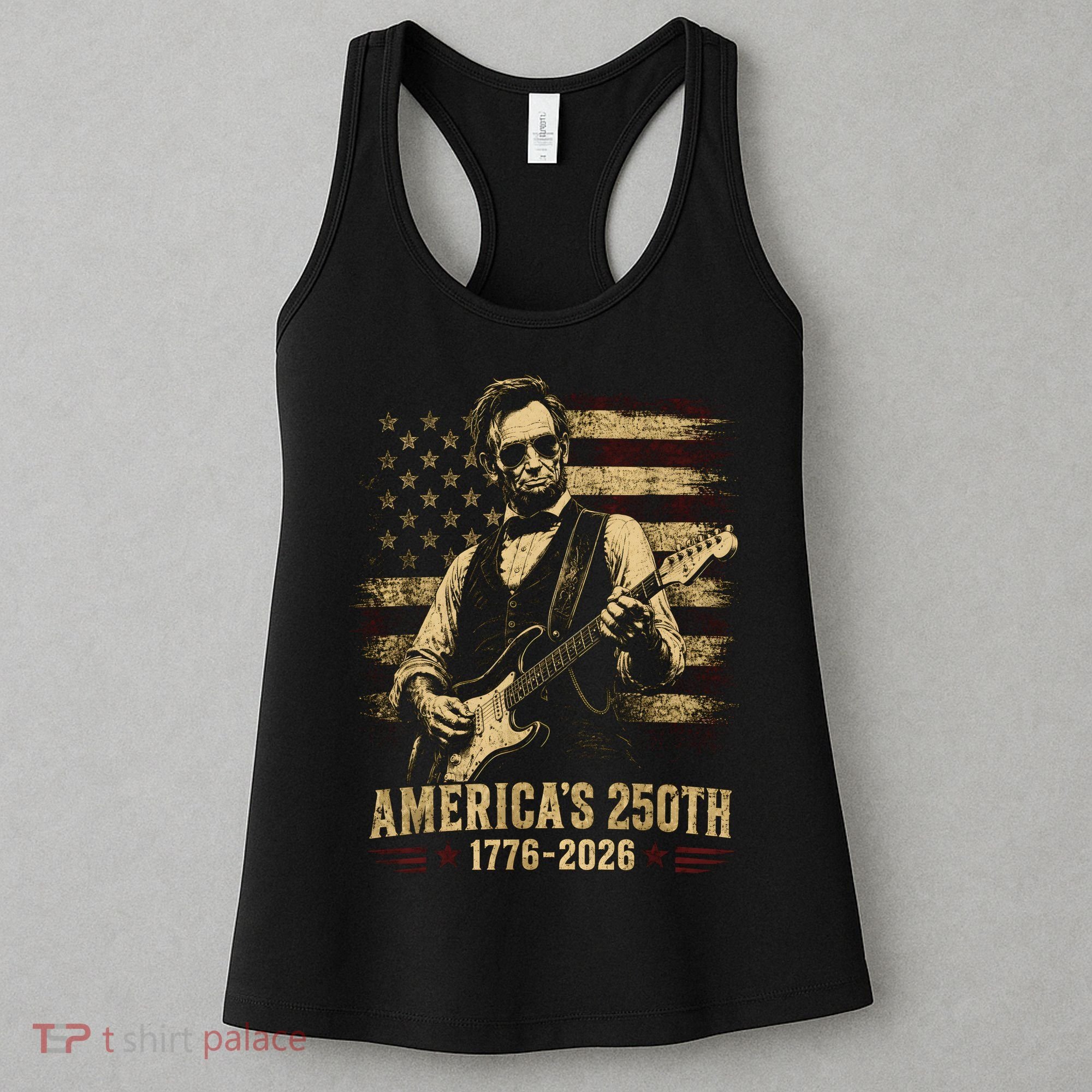 Abraham Lincoln Rocking Out for America's 250th Celebration Women's Tank Top