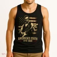 Abraham Lincoln Rocking Out for America's 250th Celebration Tank Top thumb 3