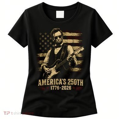 Abraham Lincoln Rocking Out for America's 250th Celebration Women's T-Shirt