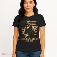 Abraham Lincoln Rocking Out for America's 250th Celebration Women's T-Shirt thumb 4