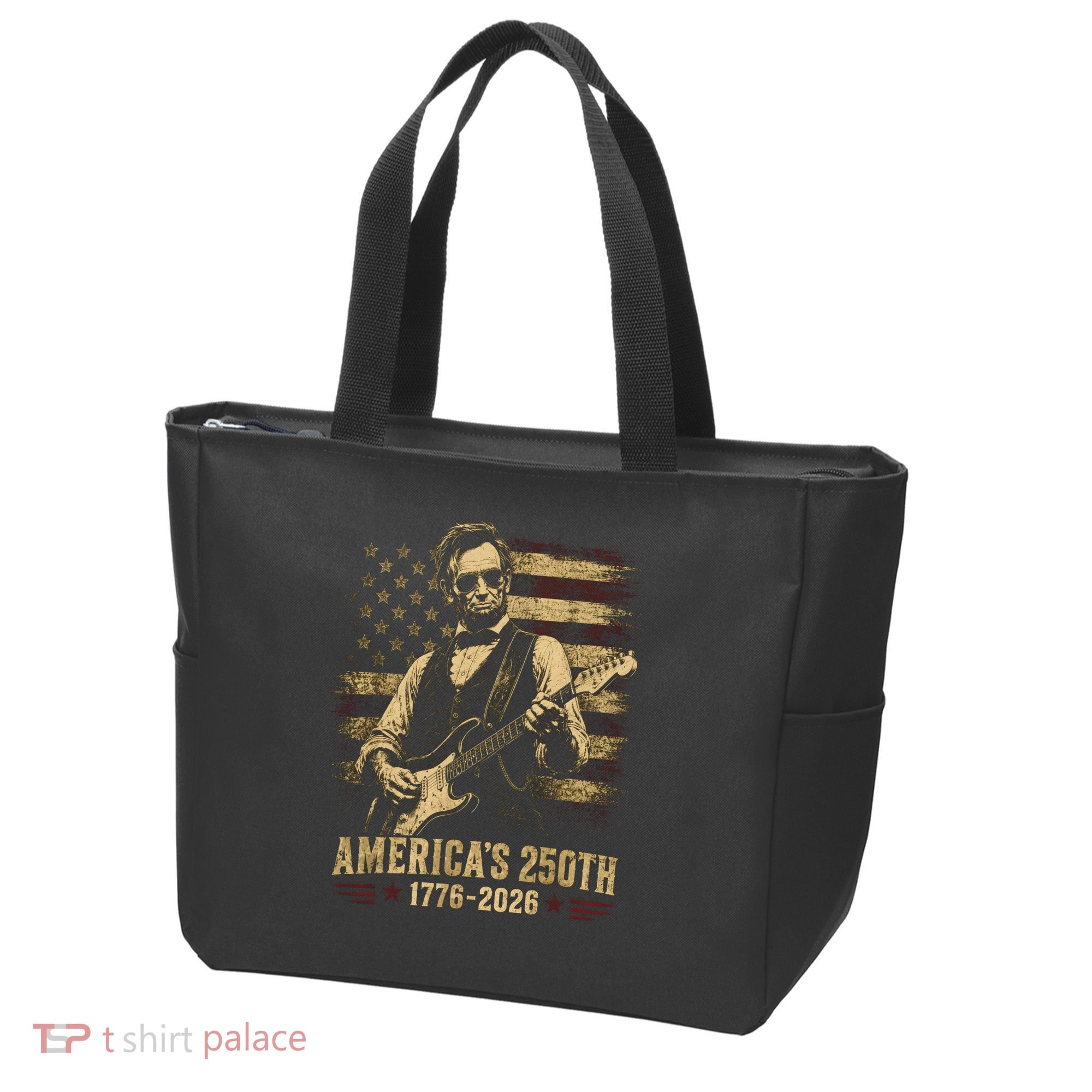 Abraham Lincoln Rocking Out for America's 250th Celebration Tote Bag
