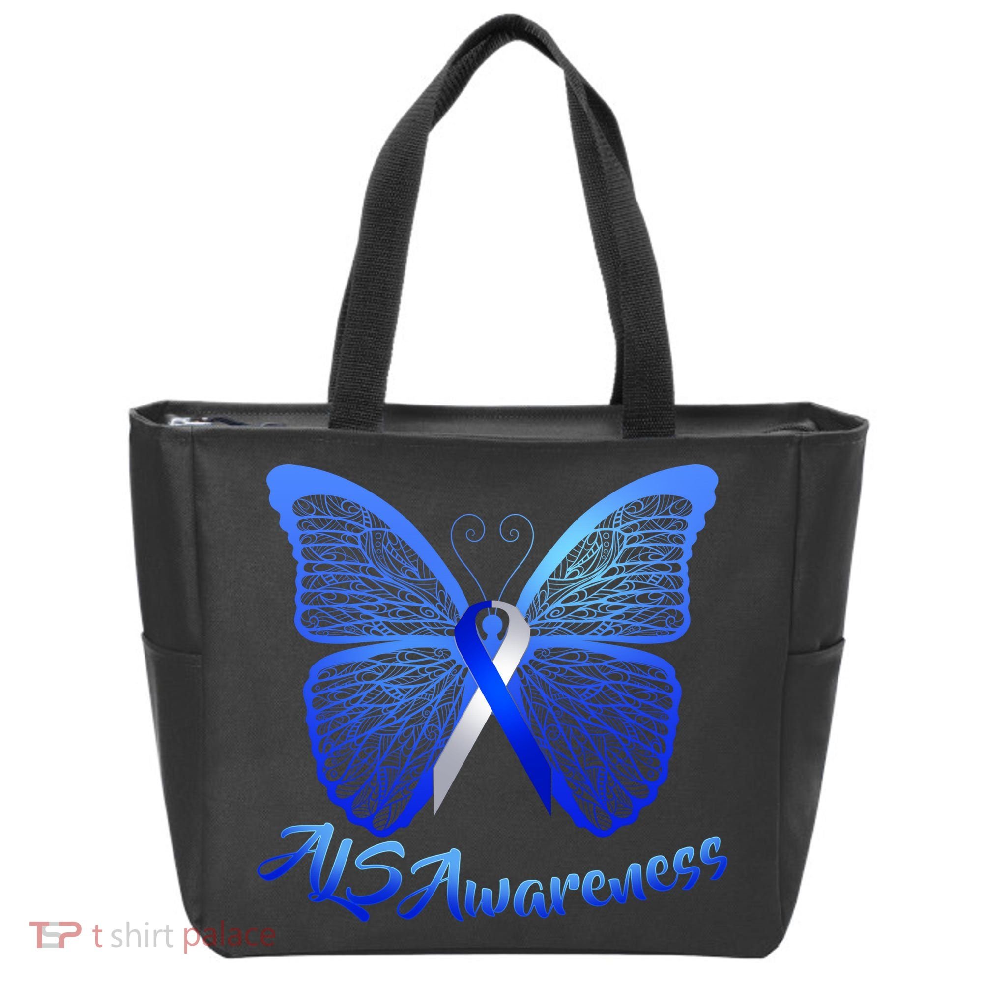ALS Awareness Butterfly Tote Bag