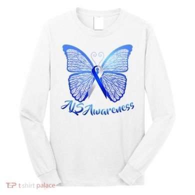 ALS Awareness Butterfly Long Sleeve Shirt