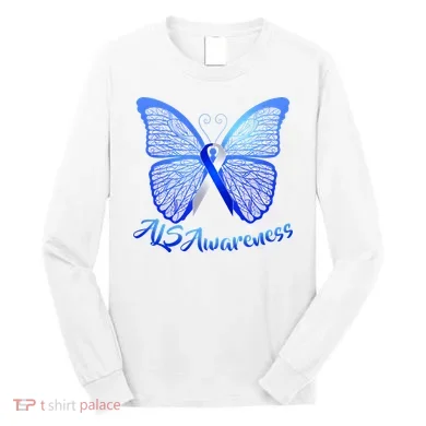ALS Awareness Butterfly Long Sleeve Shirt