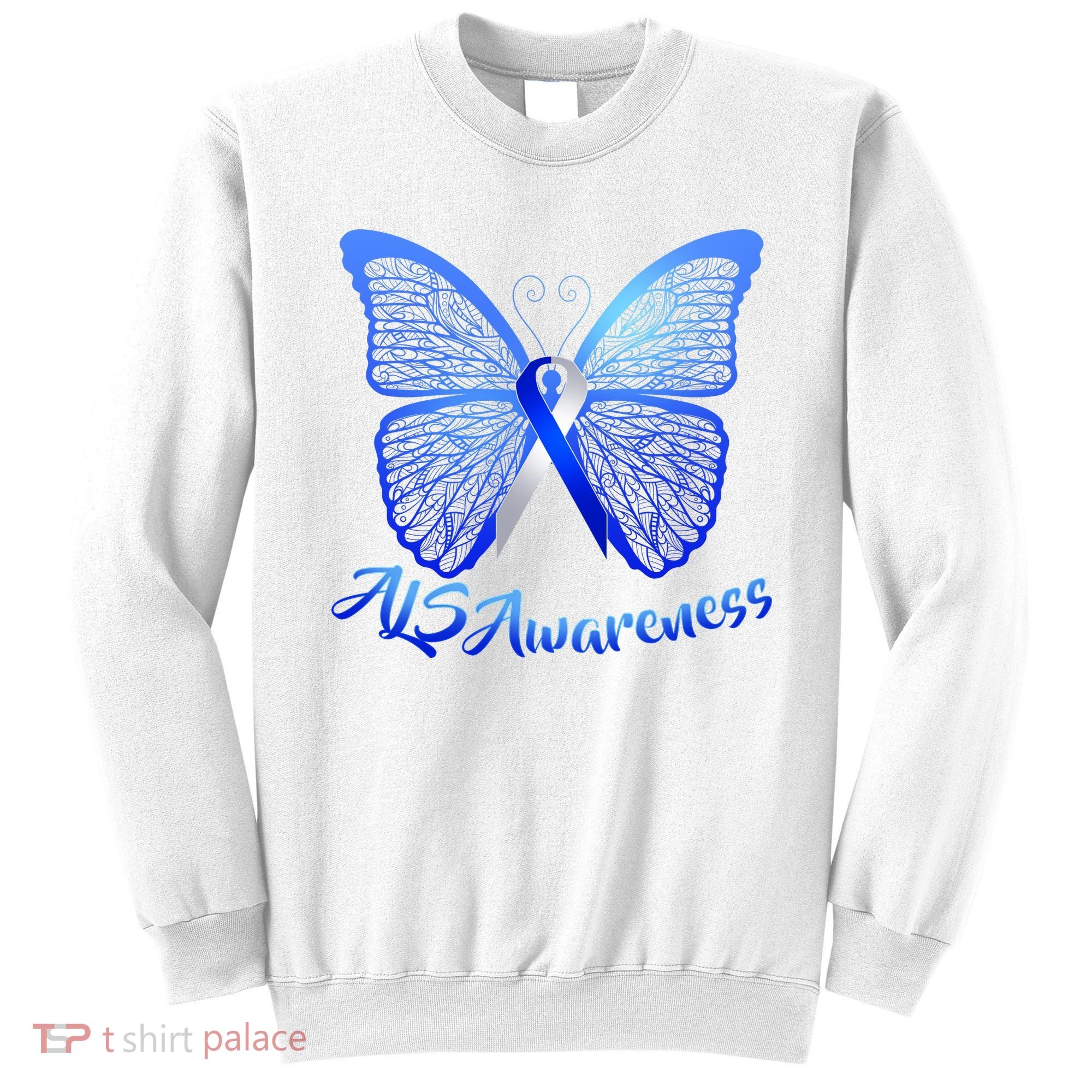 ALS Awareness Butterfly Sweatshirt