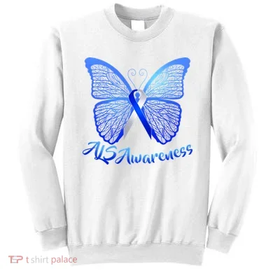 ALS Awareness Butterfly Sweatshirt