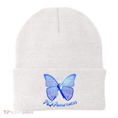 ALS Awareness Butterfly Beanie