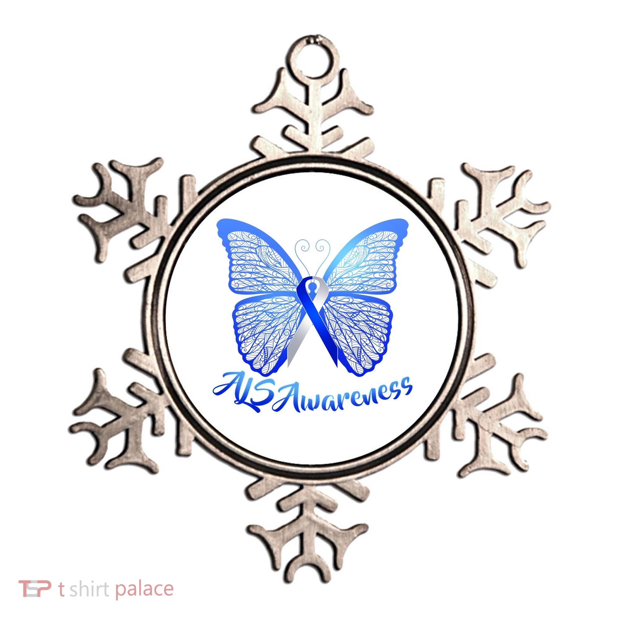 ALS Awareness Butterfly Ornament