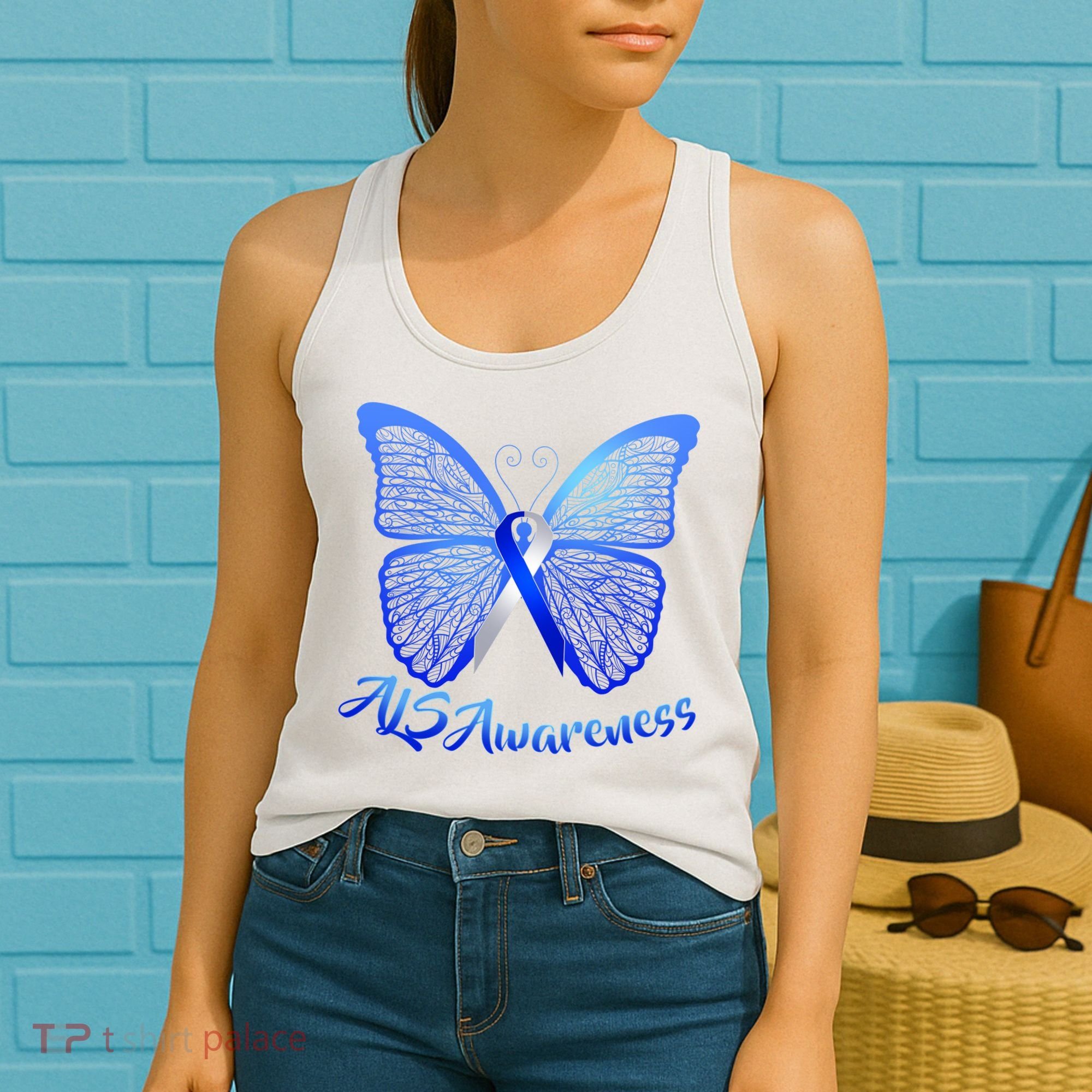 ALS Awareness Butterfly Women's Tank Top