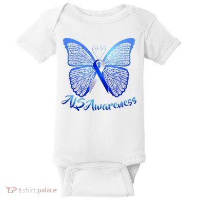 ALS Awareness Butterfly Baby Bodysuit