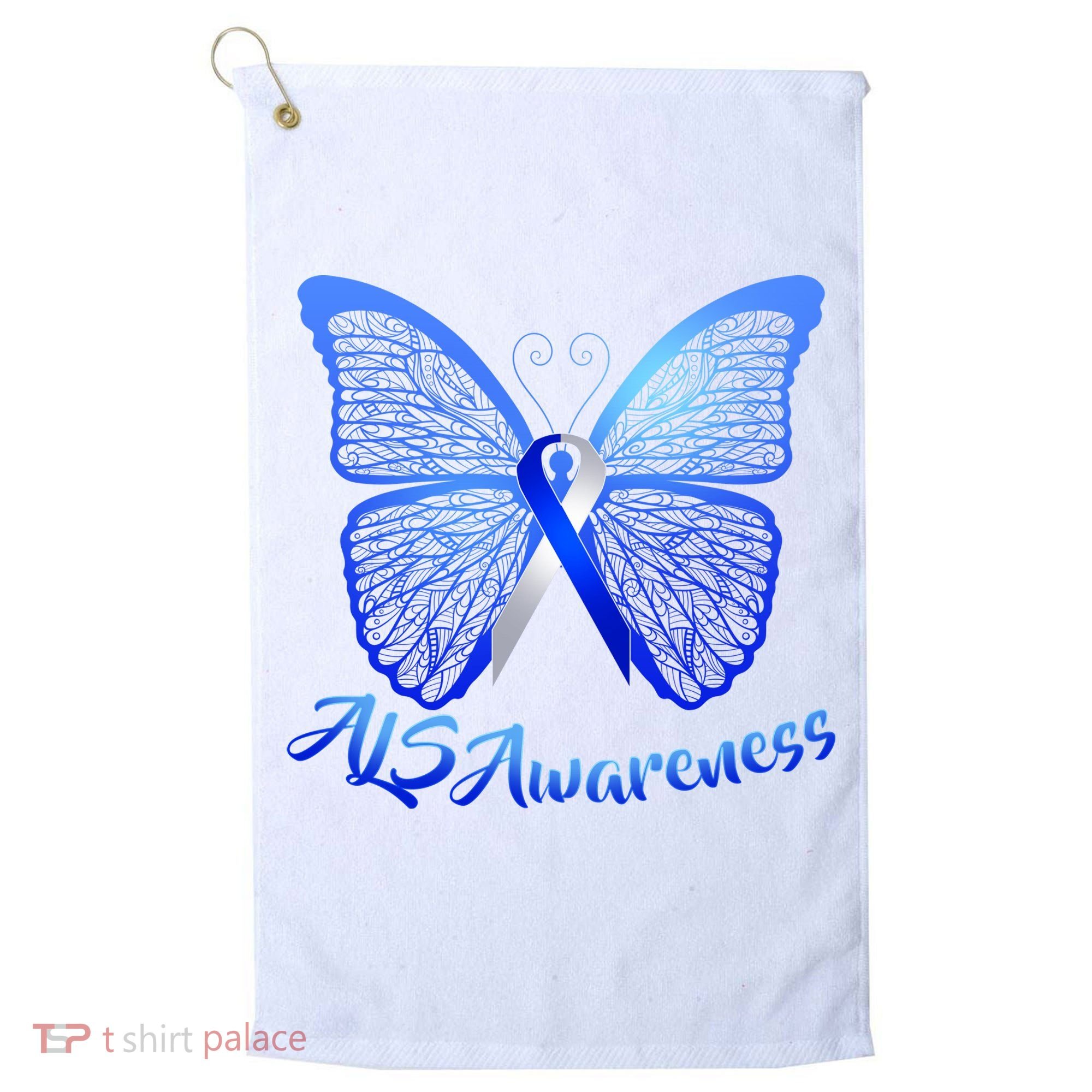 ALS Awareness Butterfly Golf Towel