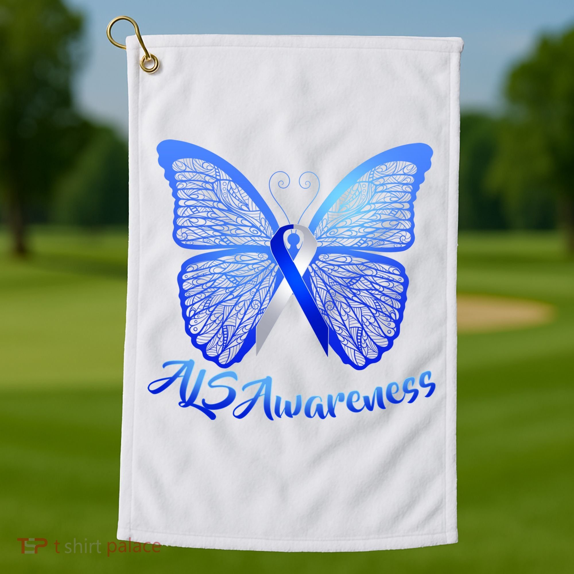ALS Awareness Butterfly Golf Towel