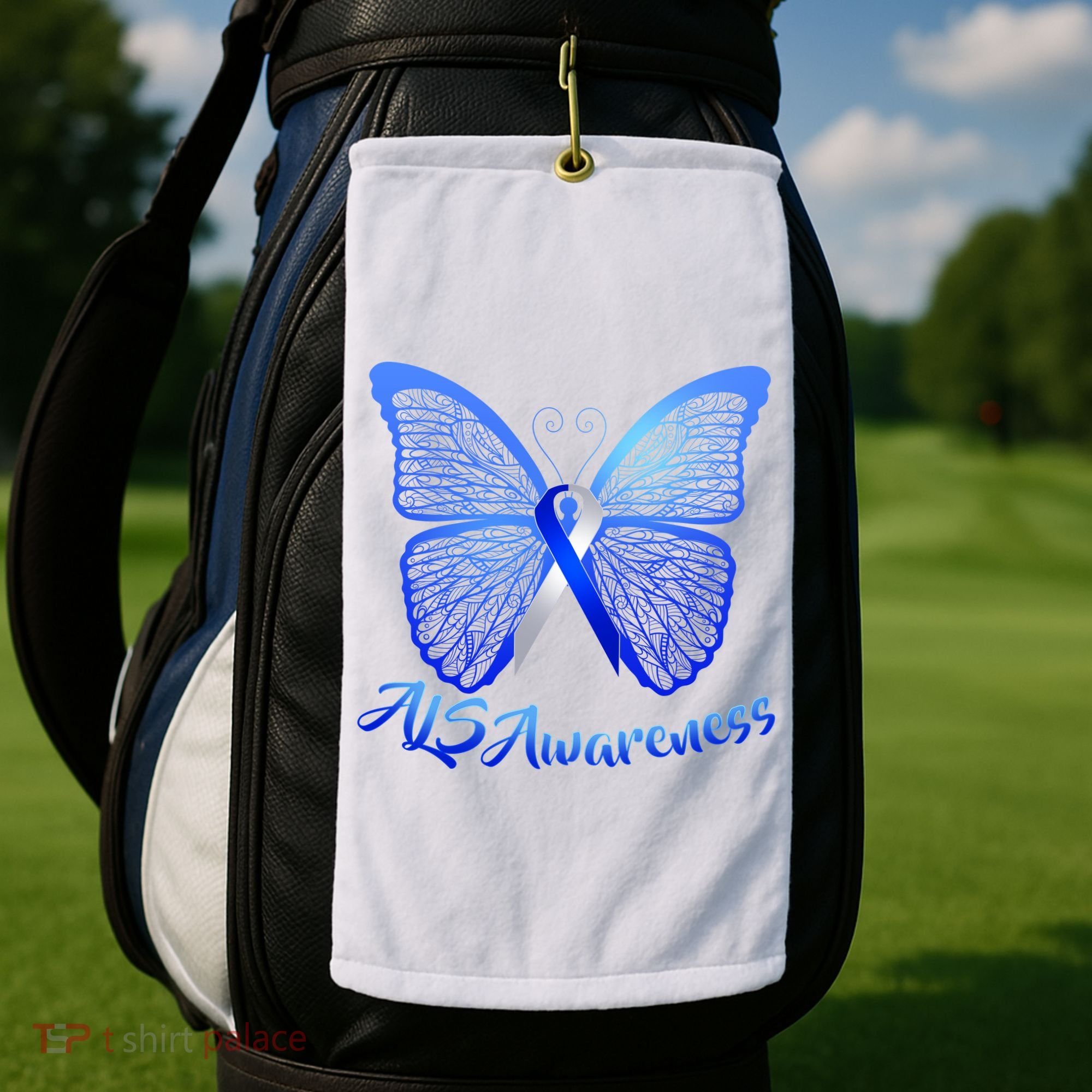 ALS Awareness Butterfly Golf Towel