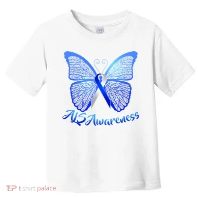 ALS Awareness Butterfly Toddler T-Shirt