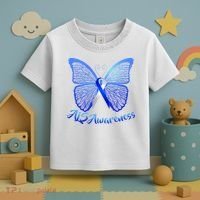 ALS Awareness Butterfly Toddler T-Shirt thumb 3