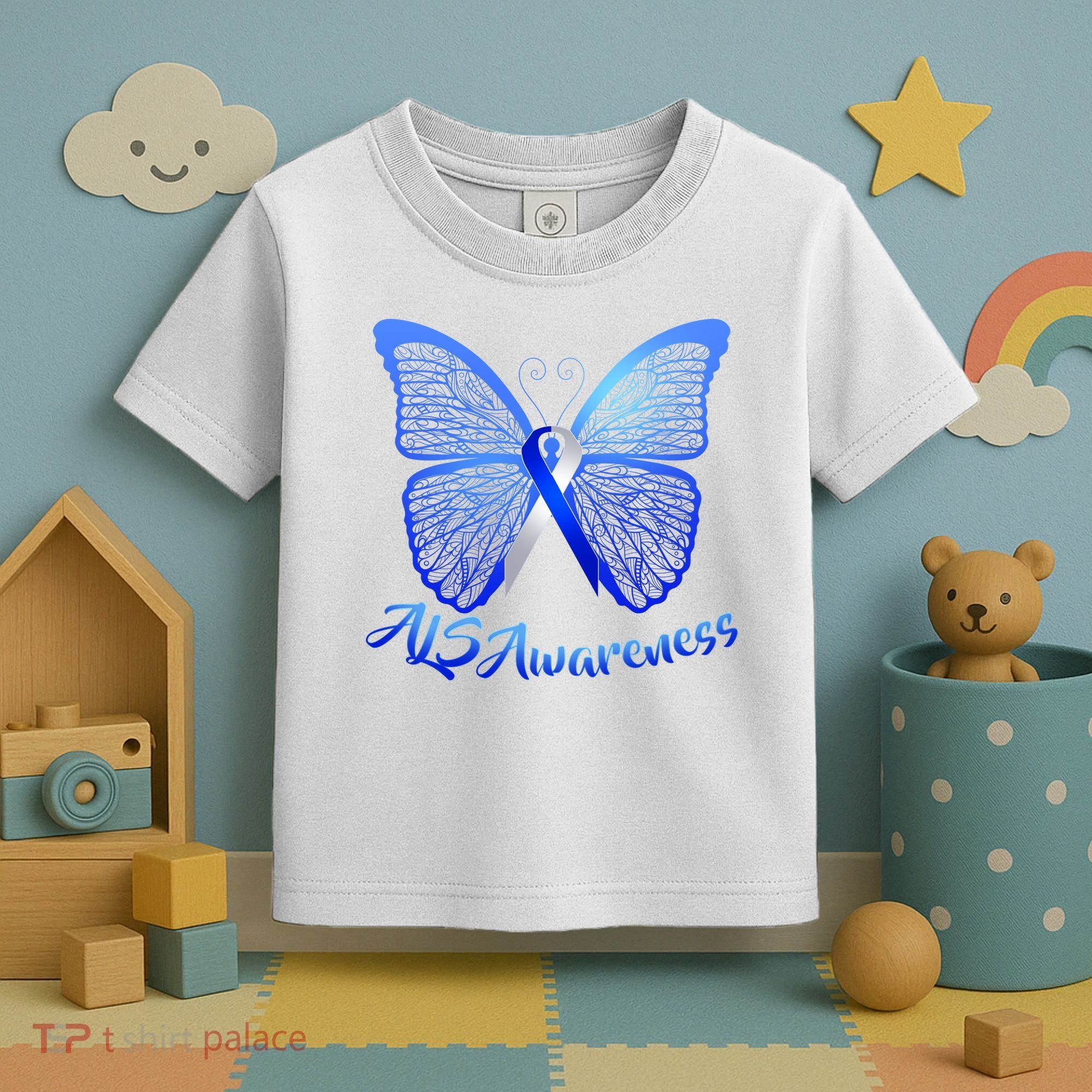 ALS Awareness Butterfly Toddler T-Shirt