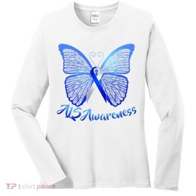 ALS Awareness Butterfly Women's Long Sleeve Shirt