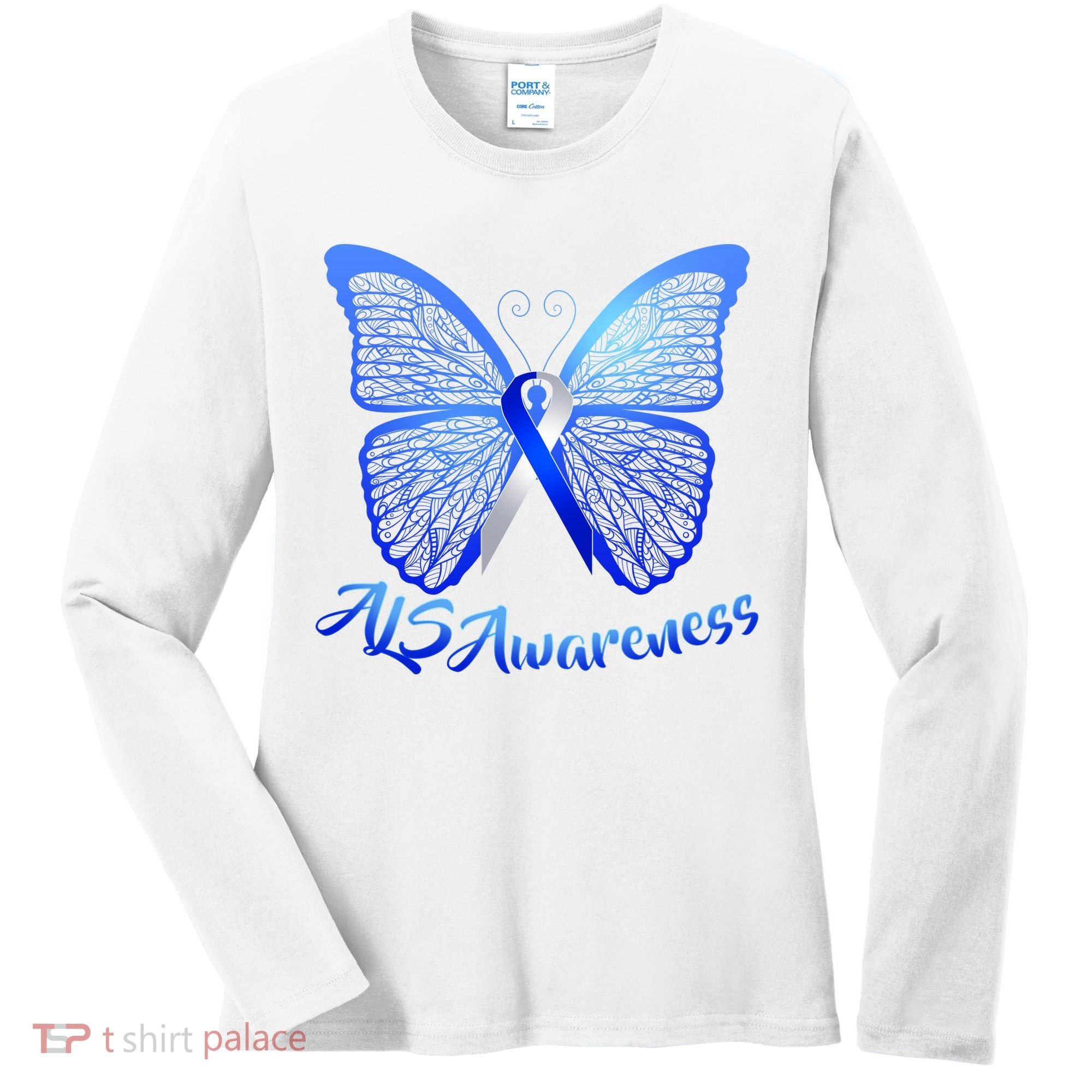 ALS Awareness Butterfly Women's Long Sleeve Shirt