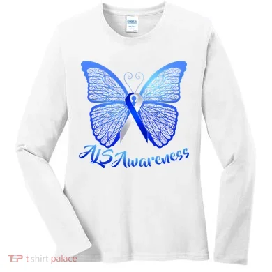 ALS Awareness Butterfly Women's Long Sleeve Shirt