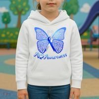 ALS Awareness Butterfly Kids Hoodie thumb 3
