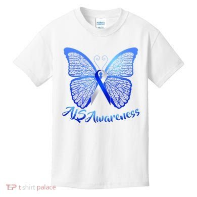 ALS Awareness Butterfly Kids T-Shirt