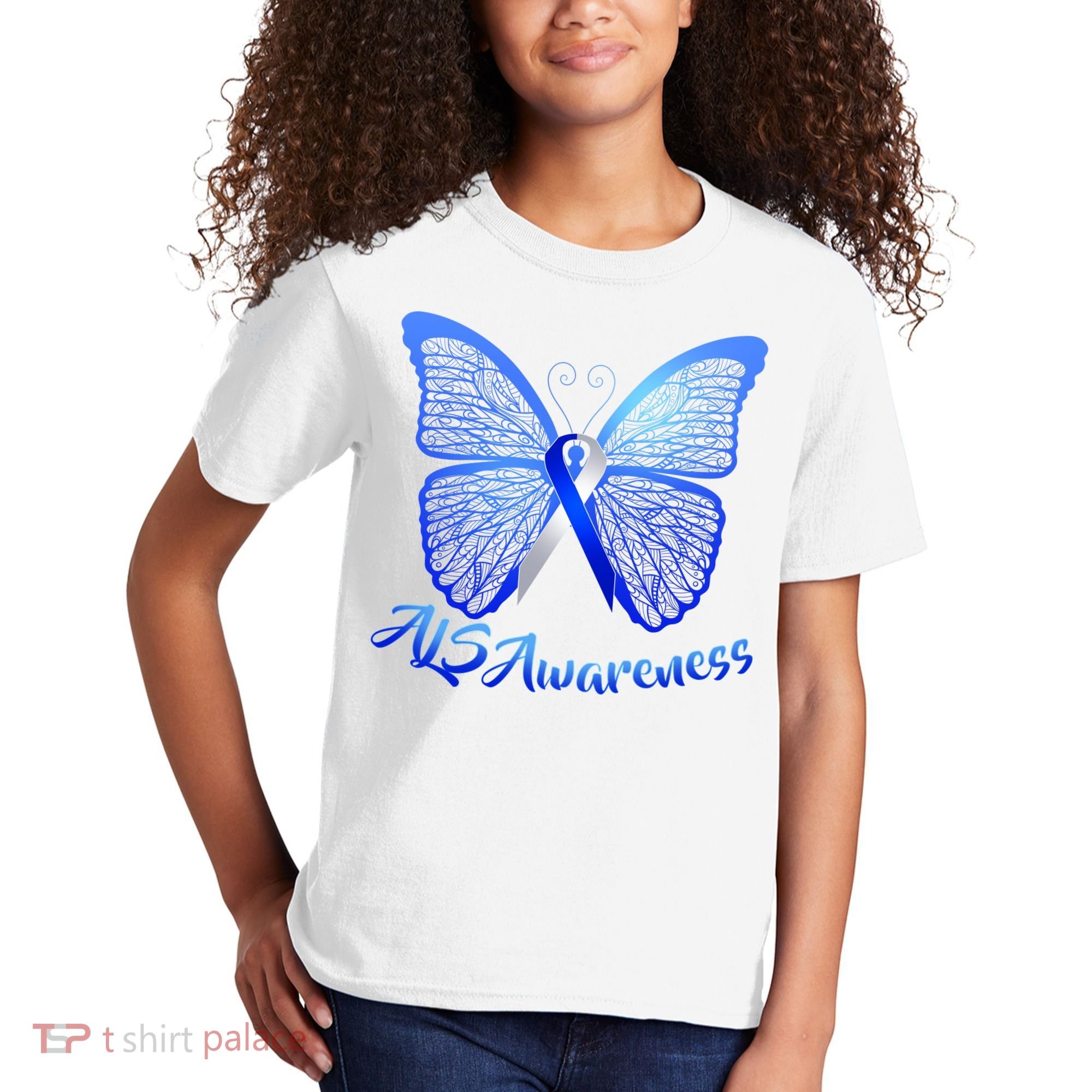 ALS Awareness Butterfly Kids T-Shirt