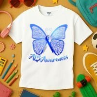 ALS Awareness Butterfly Kids T-Shirt thumb 3
