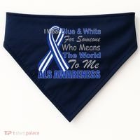 ALS Awareness Mean The World USA-Made Doggie Bandana thumb 0