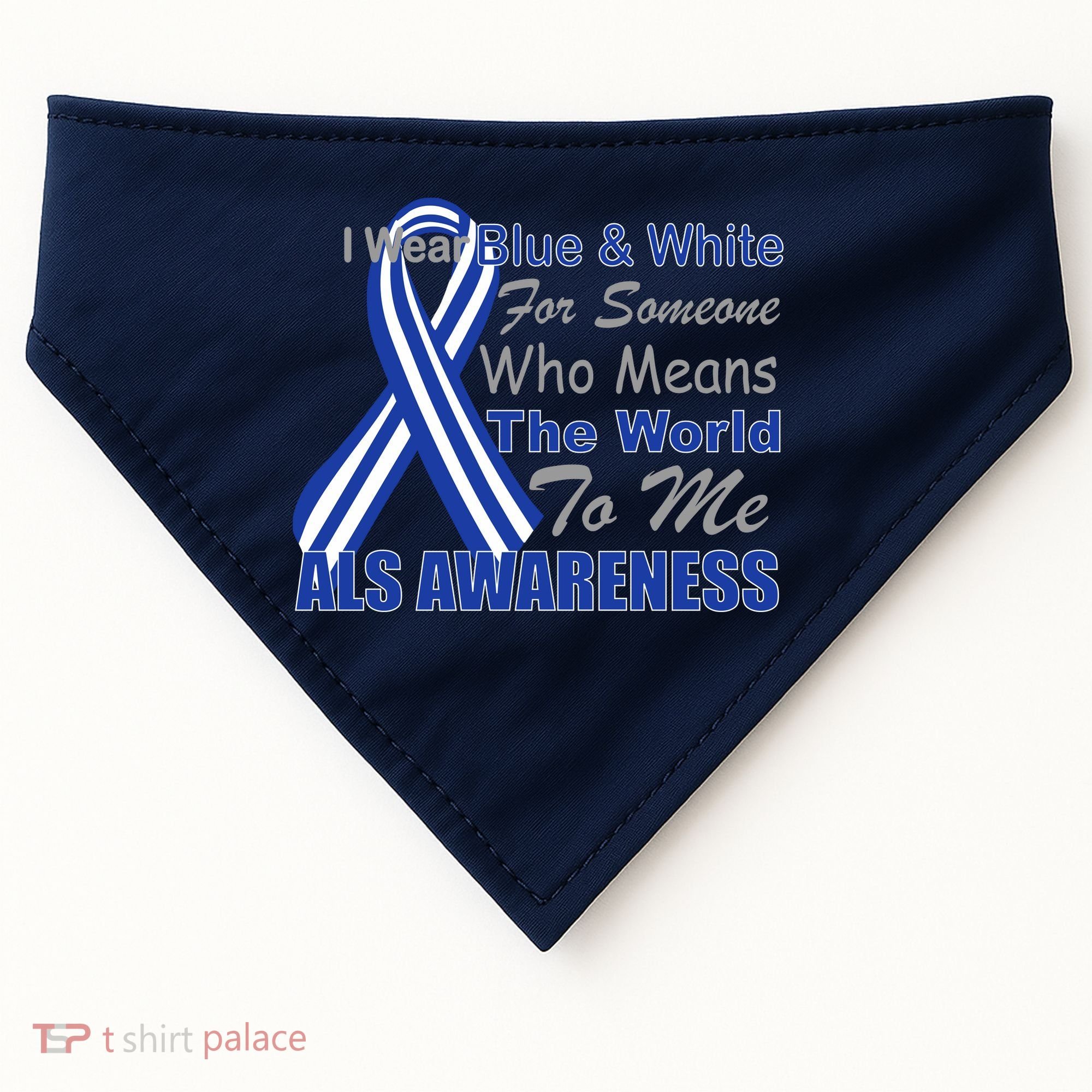 ALS Awareness Mean The World USA-Made Doggie Bandana