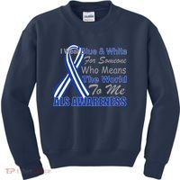 ALS Awareness Mean The World Kids Sweatshirt thumb 0