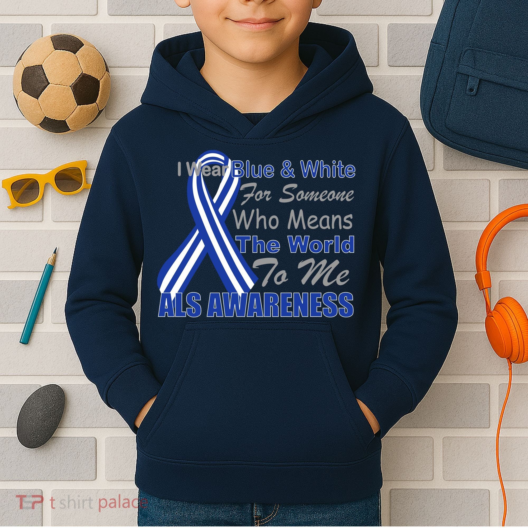 ALS Awareness Mean The World Kids Hoodie