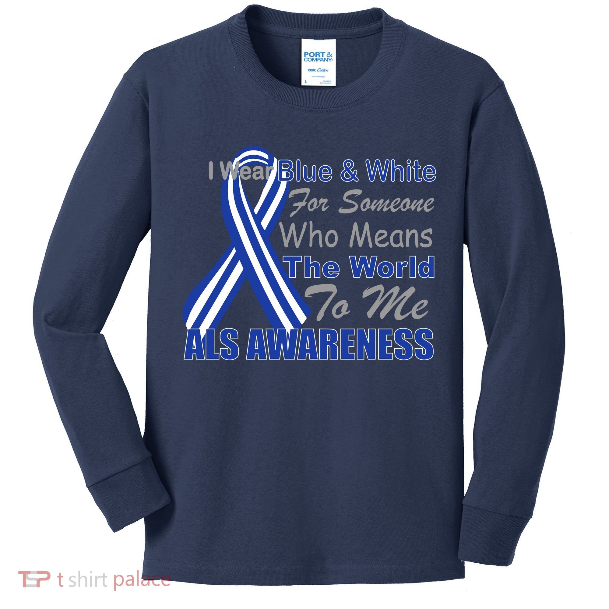 ALS Awareness Mean The World Kids Long Sleeve Shirt