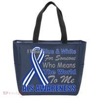 ALS Awareness Mean The World Tote Bag thumb 0
