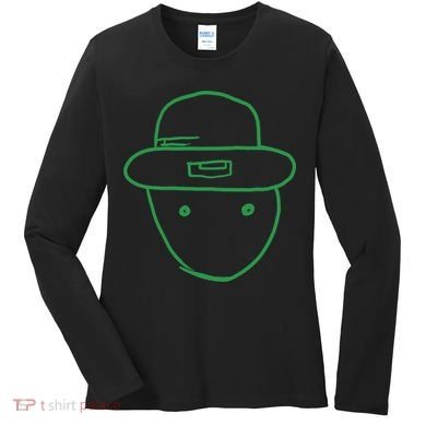 Amateur Leprechaun Sketch Women's Long Sleeve Shirt