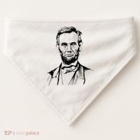 Abraham Lincoln Sketch USA-Made Doggie Bandana thumb 0