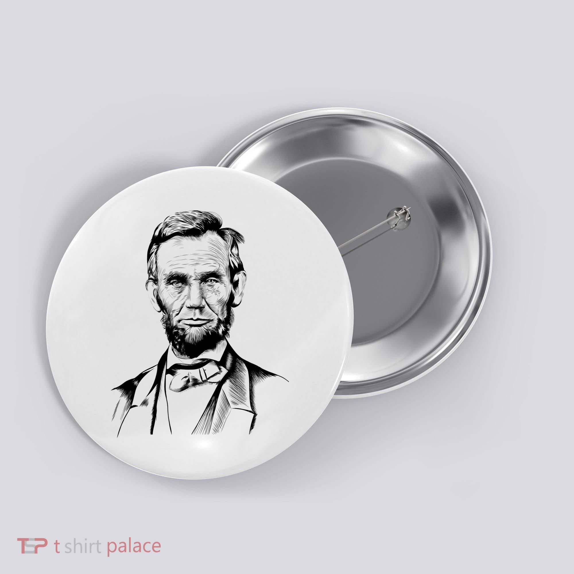 Abraham Lincoln Sketch Button