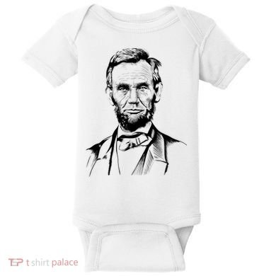 Abraham Lincoln Sketch Baby Bodysuit